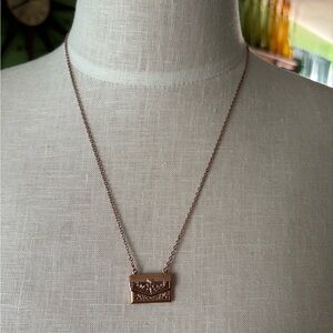 14k Rose gold purse necklace